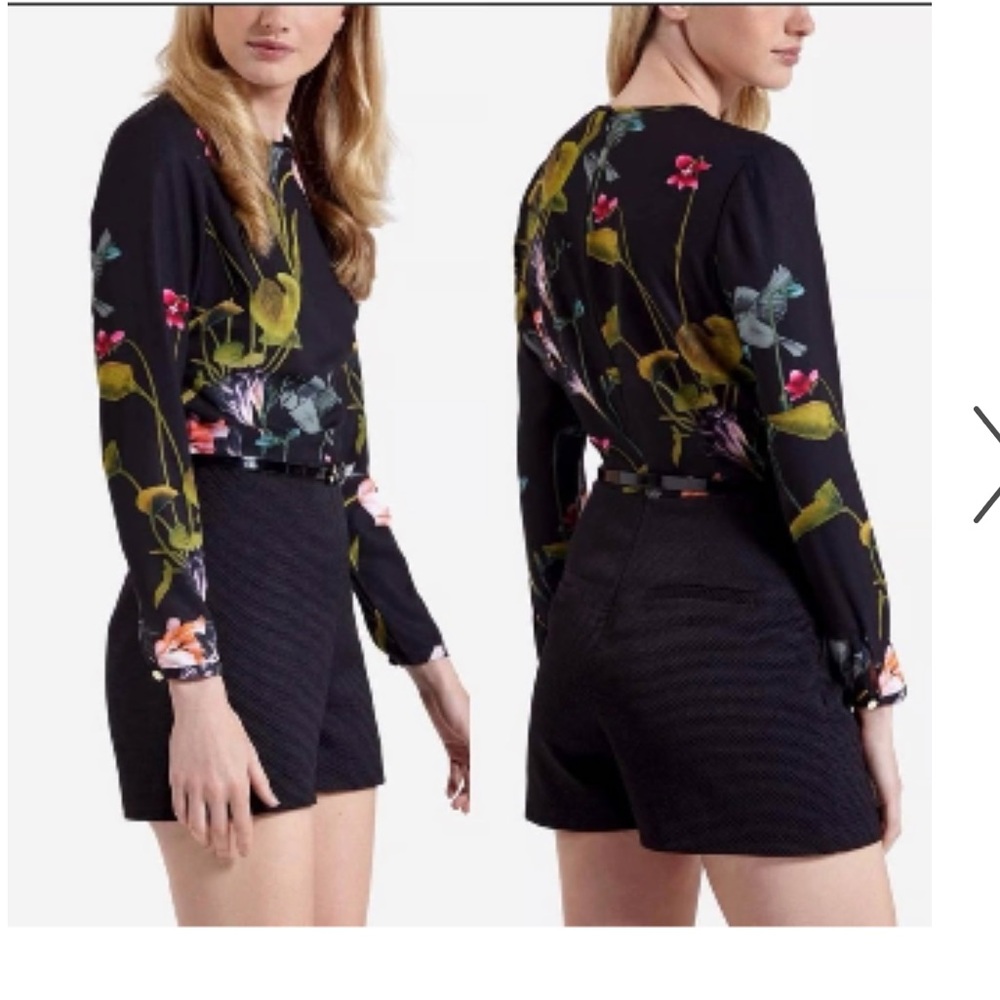 Ted Baker Black and Yellow Floral Dress